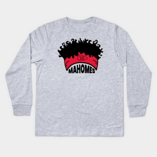 Patrick Mahomes Hair Kids Long Sleeve T-Shirt